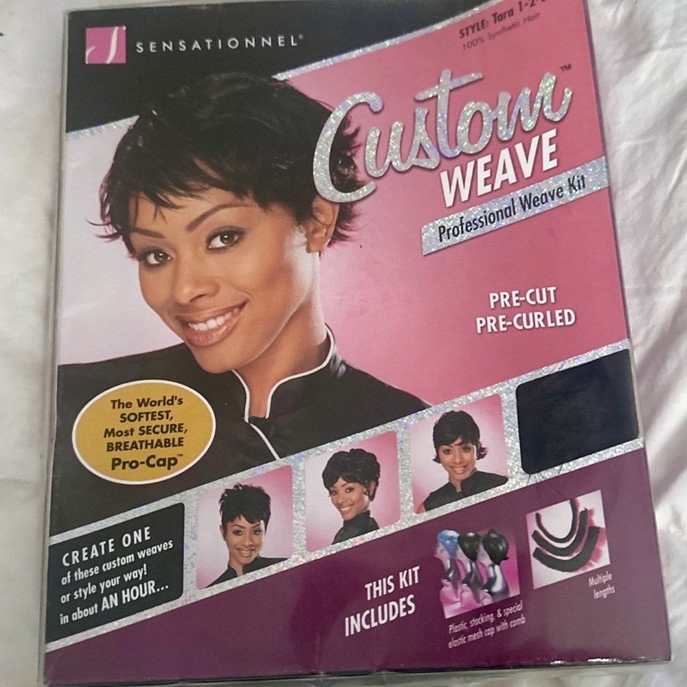 Sensationnel Custom Weave Kit – Tara 1‑2‑3 27pc – Pro‑Cap,  Curled - Brand New